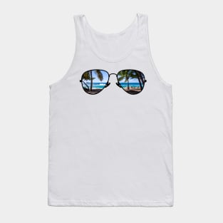 Palm Trees Through Sunglasses Tank Top